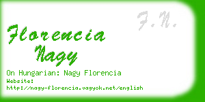 florencia nagy business card